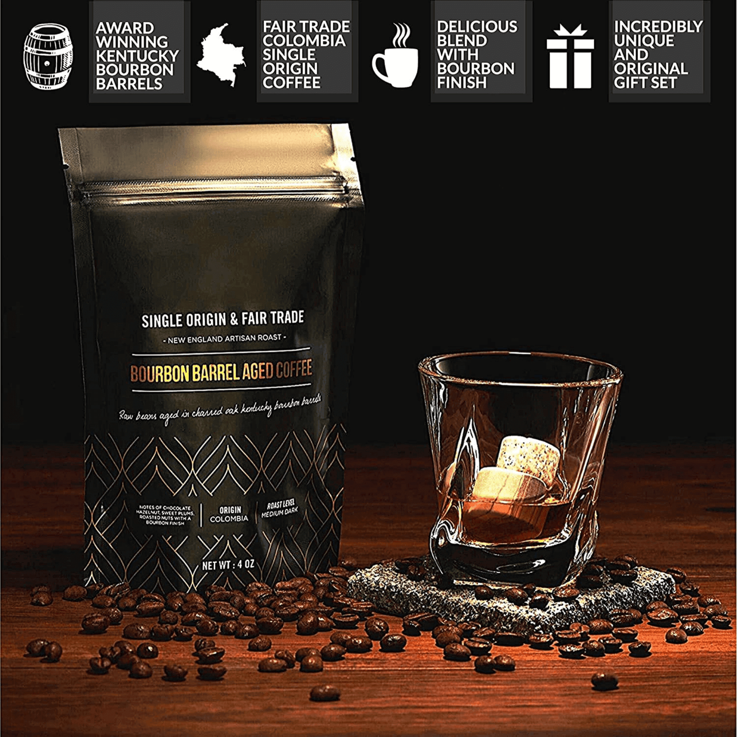The Gourmet Set - ROCKS x Bourbon Barrel Aged Coffee