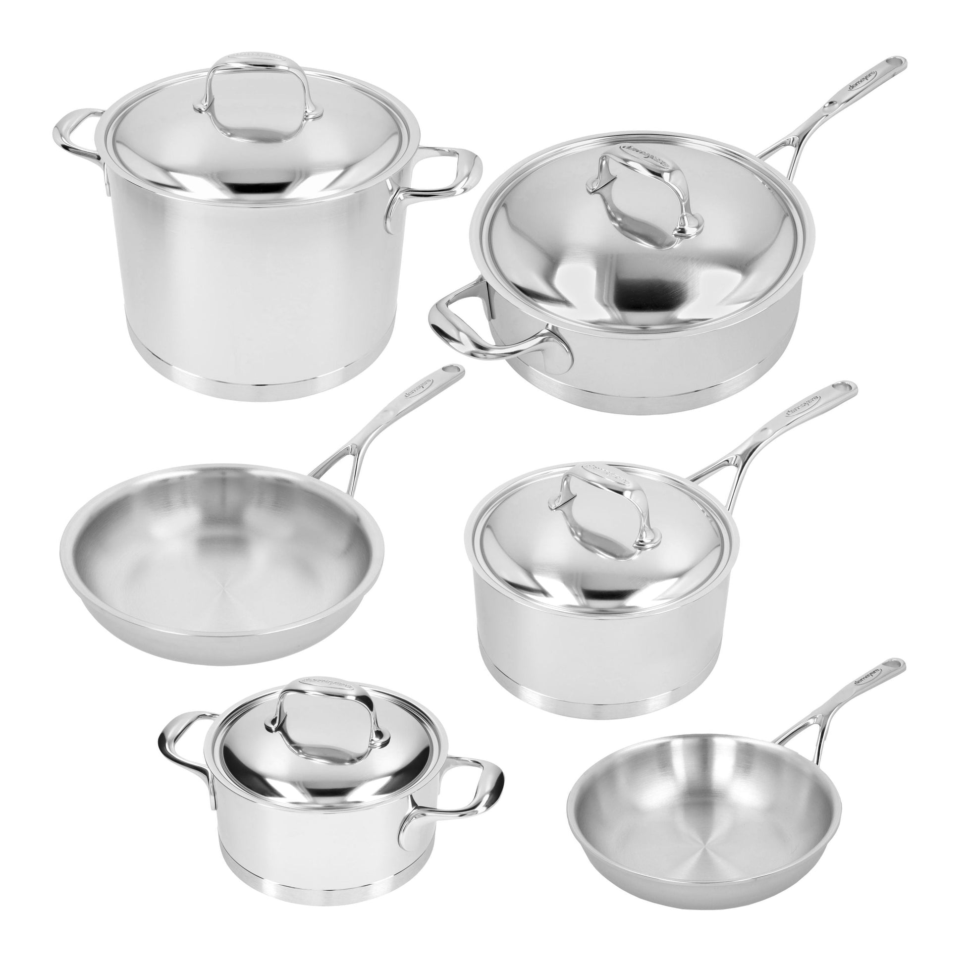 DEMEYERE Atlantis 7 10 Piece 18/10 Stainless Steel Cookware Set-0