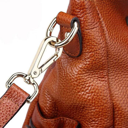 Rossie Viren Vintage Reissue Cervo Pebbled Leather Cross body Tote Bags-3