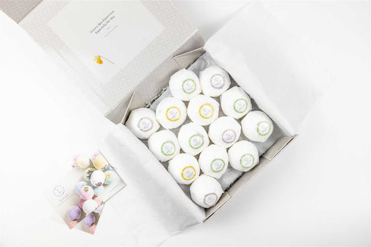 Bath Bombs Gift Box, Set of 14 Big 100% Natural Bath Bombs
